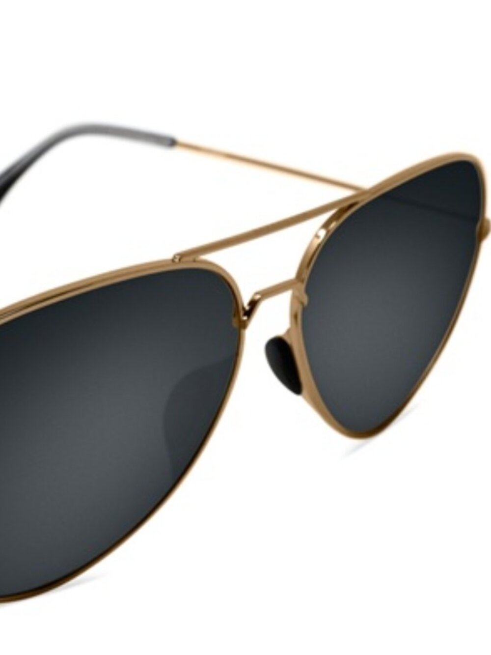 SHADYRAYS Women's Tangle Free Aviator Black Gold Polarized Sunglasses, New